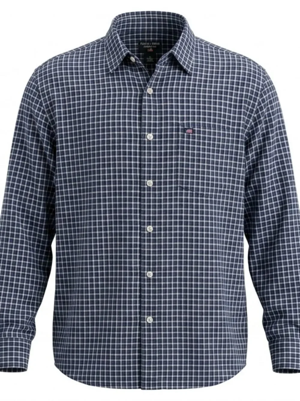 Ralph Lauren Jeans Co Blue White Plaid Button Long Sleeve Shirt Men Size XL